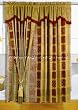 Maroon Jewel Patchwork Curtain Set w/ Valance