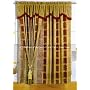 Maroon Jewel Patchwork Curtain Set w/ Valance