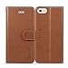 iPhone 6s Case, iPhone 6 Wallet Case, TUCCH Premium PU Leather Flip Folio Card Slot, Stand Holder, Magnetic Closure, [TPU Shockproof Interior Protective Case] Compatible with iPhone 6s/6, Brown