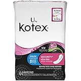 U by Kotex Security Ultra Thin, Regular, Unscented, 44 Count (Pack of 6)