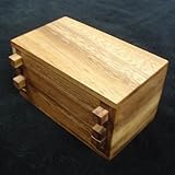 Secret Lock Box Wood Brain Teaser Puzzle - Unique Design - Put a Gift Inside