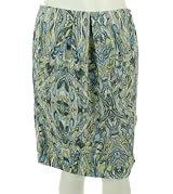Ellen Tracy Pleated Front Print Skirt