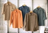 Cotton Canvas Long - sleeved Shirt