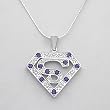 Necklace With 1.30ctw Genuine Amethysts 925 Sterling silver. Total item weight 11.0g Length 16in