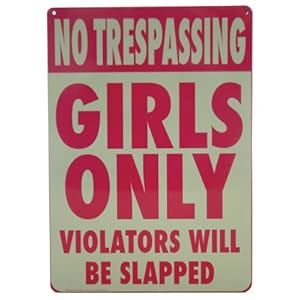 Funny Sign Gifts on Girls Only Tin Sign Funny A4 Sign Secret Santa Gifts  Amazon Co Uk