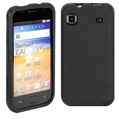 Silikon Case Schwarz f�r Samsung i9000 Galaxy S + Displayschutzfolie