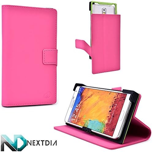Universal Smartphone Case, Oppo Find 7 QHD , Pink Machine with Kickstand Option + ND Cable Tie
