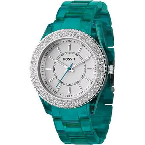Fossil Stella Teal Glitz Topring Watch Watch
