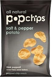 Popchips Salt & Pepper Potato Chips, 3-Ounce Bags (Pack of 12)