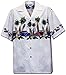 Pacific Legend Men's Old Time Woodie Surfboard Hawaiian Shirt White Medium