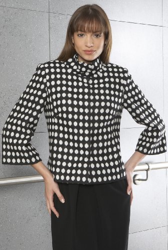 34 Sleeve Funnel Neck Spot Jacket