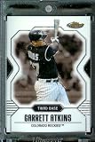 2007 Topps Finest #18 Garrett Atkins Baseball Card Colorado Rockies - Mint Condition - Shipped In Protective Display Case !!