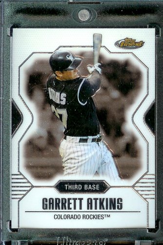 2007 Topps Finest #18 Garrett Atkins Baseball Card Colorado Rockies - Mint Condition - Shipped In Protective Display Case !!
