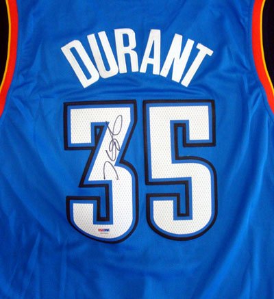 Kevin Durant Autographed Oklahoma City Thunder Blue Swingman Jersey PSA/DNA