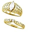 14K Yellow Gold Diamond Wedding Set - 0.78 Ct.