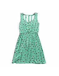 Sexy A-line Sleeveless Mini-SILHOUETTEGeneral Print Above the Knee Natural   Waistline Summer Cotton Mini Dress 