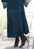 Laser-Cutout Suede Skirt