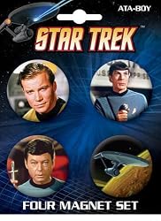 Star Trek 4 Piece Round Refrigerator Magnet Set