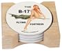 CounterArt WWII Warbird Nose Art Design Absorbent Coasters in Wooden Holder, Set of 4 Assorted