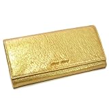 ミュウミュウ財布/<strong>miumiu</strong>◆シャイニーレザー 長財布◆コニャック◆5M1109【並行輸入】