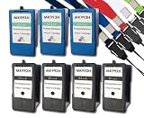 7 PACK: DELL MK992 & MK993 Compatible Remanufactured (Series 9) - 4 Black & 3 Color ink cartridges, Plus a Neck Strap Lanyard for camera,cellphones,keys,portable devices.