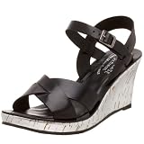 KORK EASE Womens Tamara Buff on Metallic Cork Wedge Sandal