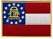 Georgia State Flag Embroidered Patch Iron-On GA Emblem Current Version
