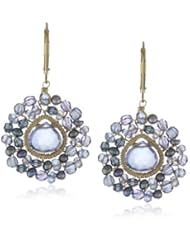 Dana Kellin "Violet Mix" 14k Gold Fill Medallion Earrings