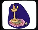 Decorated Mouse Pad with decorated, design, light, lamp, flower, India, Asia