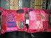 Home Decor- 2 Fuchsia Pink Patchwork Pillow Covers Cases India 16x16