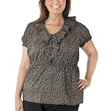 Women's Plus-Size Merona® Brown Short-Sleeve Fashion Top