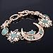 imixlot Lucky Dangling Earth Moon Sun Bracelet for Lady Women