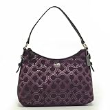 (コーチ)COACH ハンドバッグ・アクセサリーポーチ [マディソン オプアート メタリック トップハンドルポーチ] F46853 SV/PM プラム 並行輸入品 COACH アクセサリー