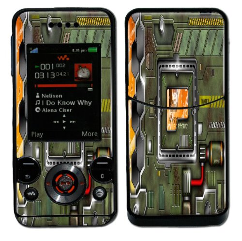 Green Chamber Design Decal Protective Skin Sticker for Sony Ericsson W580i