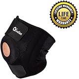 Quales Pro Sport Adjustable, Non-slip Knee Brace with Dual Side Stabilizers & Open Patella Knee Protector - For Running, Arthritis, Meniscus Tear, Left/Right/Behind Knee Pain When Bending