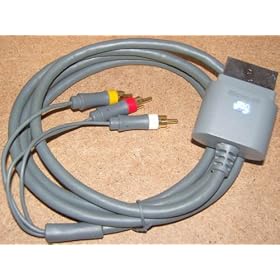 Xbox 360 Official AV RCA Composite Video Cable (OEM Packaging)
