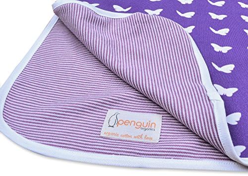 Butterfly Blanket Purple Organic Cotton