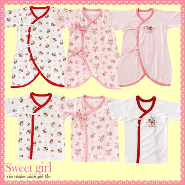 (チャックル) chuckle *Sweetgirl*お花&いちご新生児肌着6点セット【通年素材】 カラーなし 50-60cm P6011E-00-20