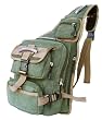 Military Inspired Canvas Backpack Sling Bag Daypack Olive Drab
