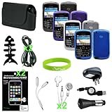 CrazyOnDigital 17 items Cases Charger Screen Protector For Blackberry Curve ....