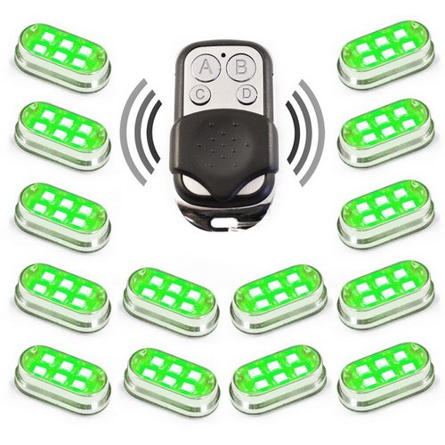 Premium Motorcycle Engine  &  Ground 84 LED Neon Accent Light Kit with 4-key Remote - Green