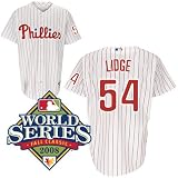 Brad Lidge Philadelphia Phillies 2008 World Series Home Pinstripe Authentic MLB Jersey