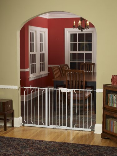 Regalo Extra Wide 58 Inch WideSpan Walk Through Safety Gate, White
