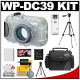Canon WP-DC39 Waterproof Underwater Housing Case for PowerShot Elph 100 HS Digital Camera with NB-4L Battery + Case + Tripod + Mini Tripod + Cleaning Accessory Kit