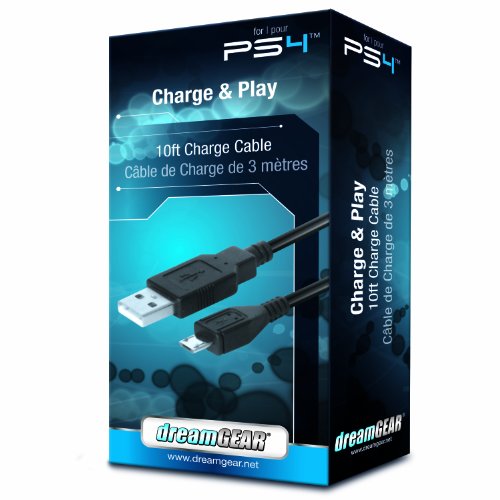 dreamGEAR- Playstation 4 Charge and Play Premium Connection Cable- Perfect for Charging DualShock4 Controllers