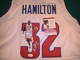 RIP HAMILTON, SIGNED AUTOGRAPHED DETROIT PISTONS JERSEY W/COA & HOLOGRAM JSA