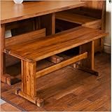 Sedona Side Bench in Rustic Oak