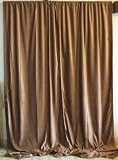 Taupe Velvet home theater Curtains / Drapes / Panels