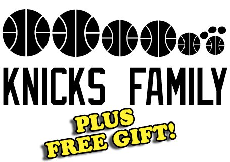 13" x 5.5" Knicks Basketball Family Vinyl Sticker Decal [Die-cut, White] + with Free Basketball Pencil