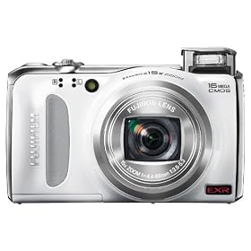 Fujifilm FinePix F505 16 MP CMOS Sensor and 15x Optical Zoom Digital Camera with 4 GB Class 10 SD Memory Card (White): Camera &amp; Photo